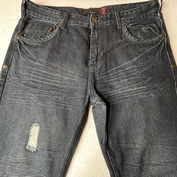 Agile Mens Straight-leg Straight Jeans Pants Gray Blue Size 34 - Picture 2 of 16